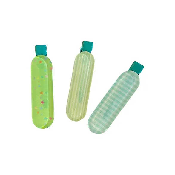 Water jade Hair Clips Women's-3