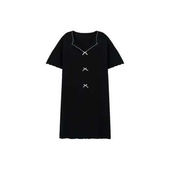 OUSHIBO Nightgown Women's Black