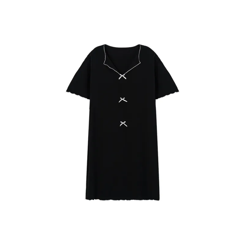 OUSHIBO Nightgown Women's Black-0