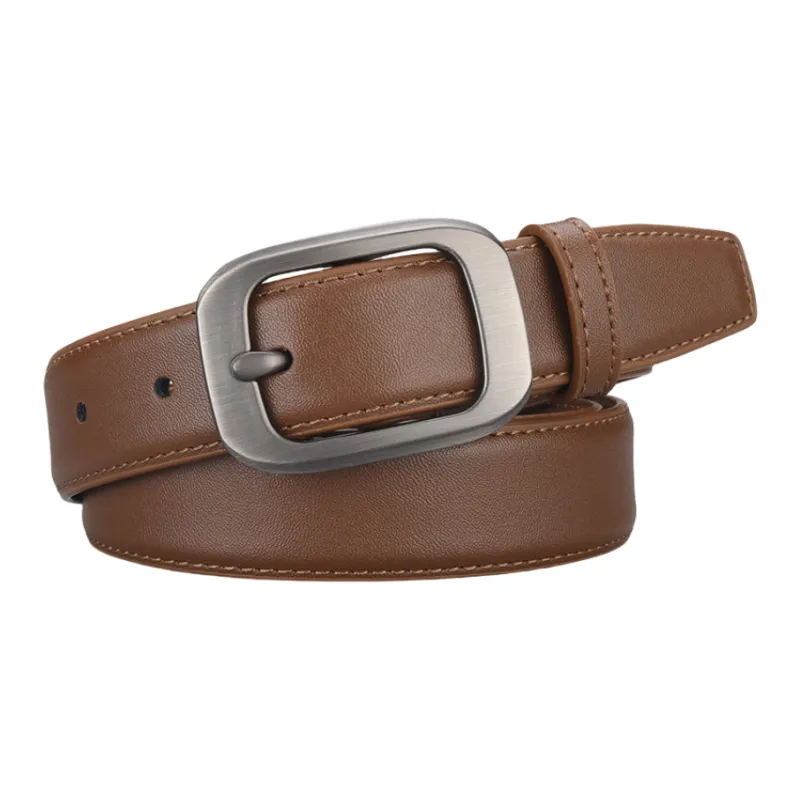 Emperor Penguin Durable And Sturdy Suit Pants With Pin Buckle Cow Leather Belts Unisex 2.8CM-1