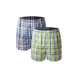 Classic Plaid 2 Pack (Blue White Plaid+Yellow Green Plaid)