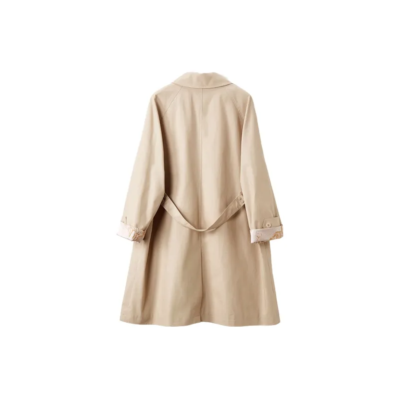 XIANGYING Trench Coat Women's Khaki-1