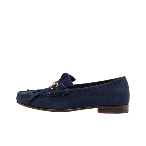 GUCCI Horsebit Women's Casual Shoes Women's Dark Blue