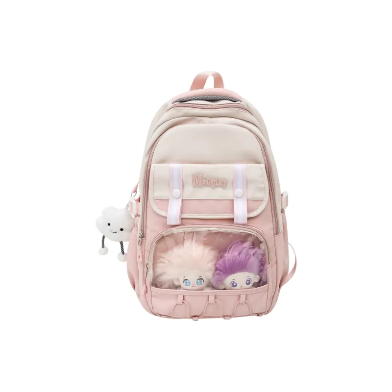 NX DOUGHNUT Nylon Backpack Women's Black/Pink/Burgundy/Blue/Khaki-3