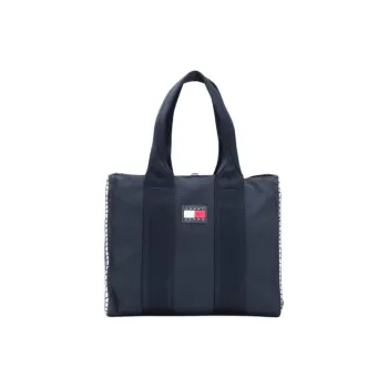 Tommy Hilfiger Fabric Tote Bag Shopping Bag Handbag Women's Marine Blue