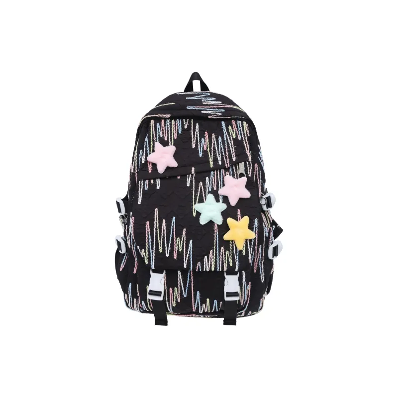 BAODIDAISHU Nylon Backpack Regular Women's White/Black/Purple/Pink-4