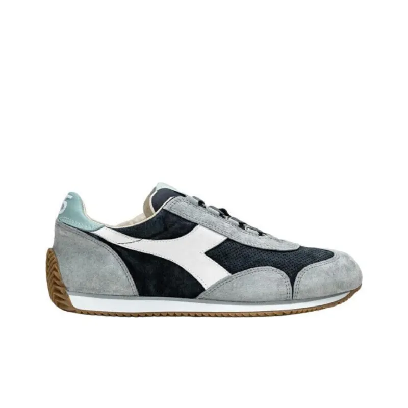 Diadora Anti Slip Wear Resistant Low Top Casual Running Shoes Unisex Gray Blue-1