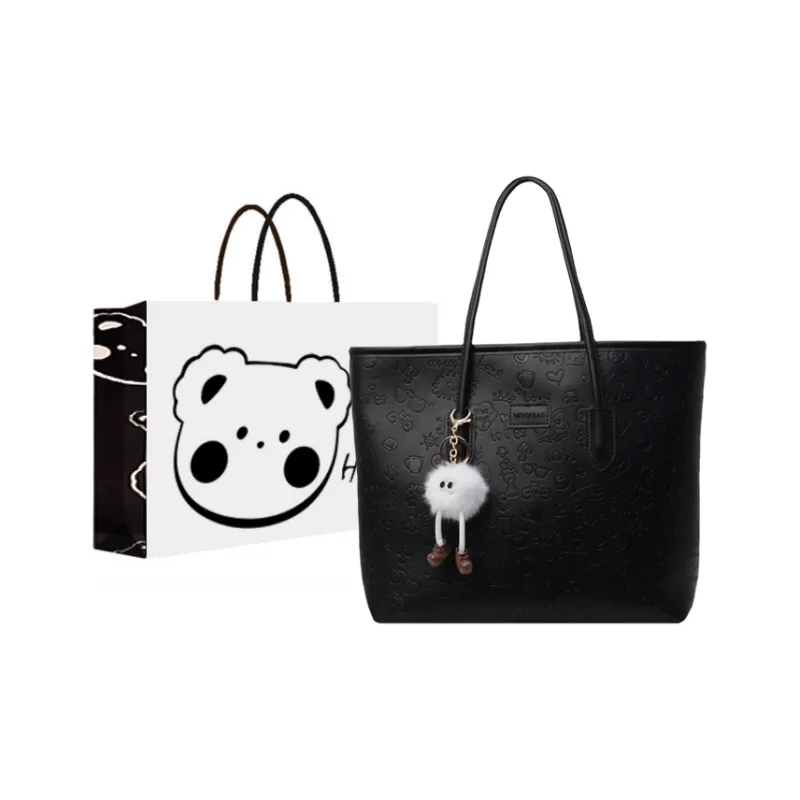 NX DOUGHNUT PU Shoulder Bag Women's Black/Khaki/Pink-67