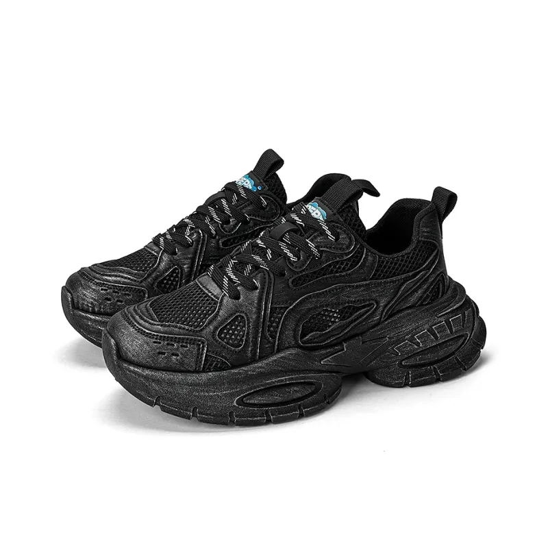 Pepe The Frog Chunky Sneakers Unisex Low Top Black-2