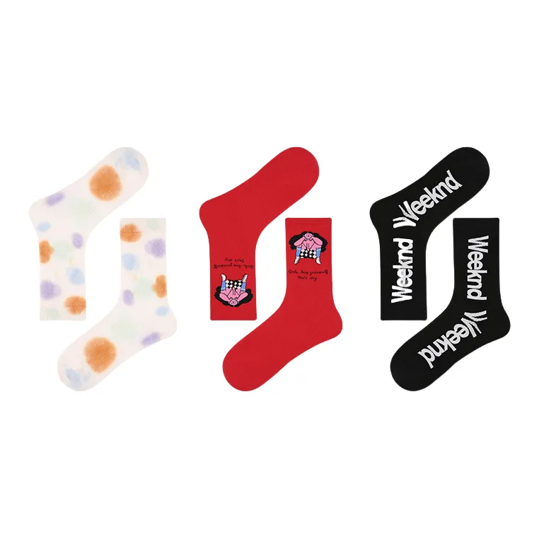 Vine Color Mid Calf Socks Women's 3 Pack-9