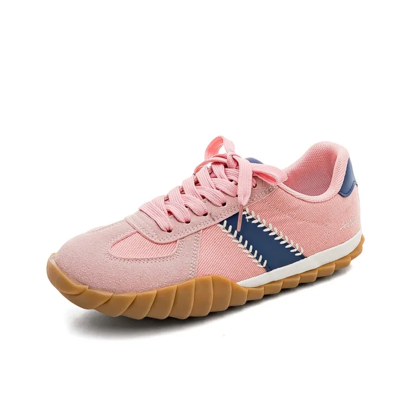 Warrior Warrior Height Increasing Lightweight Low Top Canvas Shoes Women's Pink Dark Blue-1