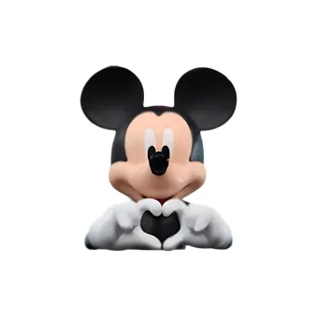 Disney Mickey Mouse Minnie Mouse Heart Half Bust Statue Chibi Figures 9.4cm