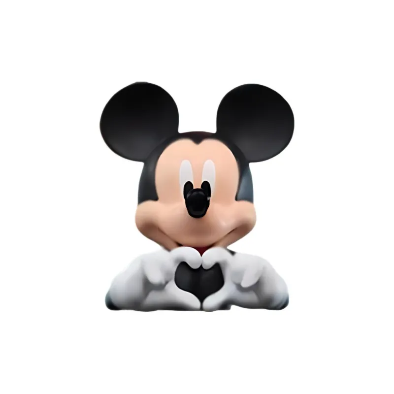 Disney Mickey Mouse Minnie Mouse Heart Half Bust Statue Chibi Figures 9.4cm-0