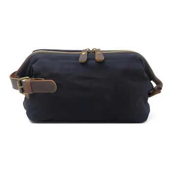 TTaG．baG Cow Leather Canvas Bag Toiletry Bag Regular Unisex Black/Dark Gray/Khaki/Army Green