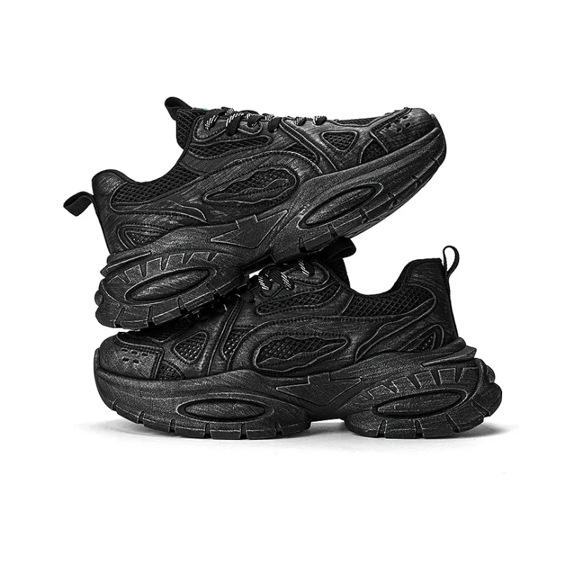 Pepe The Frog Chunky Sneakers Unisex Low Top Black-4