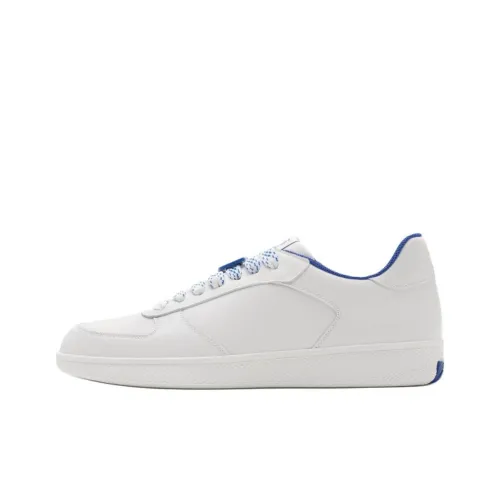 Burberry Skateboard Shoes Men Low-Top White/Blue