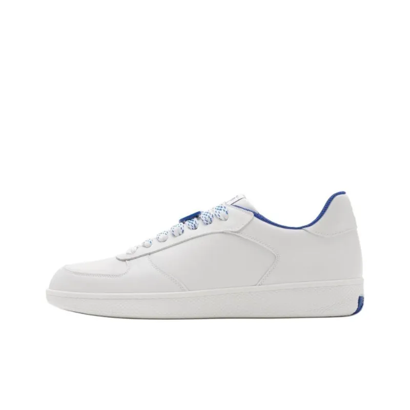 Burberry Terrace Low Top Skateboard Shoes Men's White Blue-0
