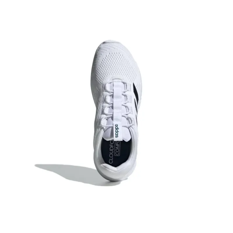 Adidas Cloudfoam Anti Slip Wear Resistant Low Top Casual Running Shoes Men's White-3