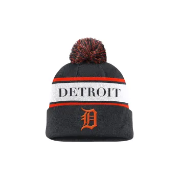 Nike Detroit Tigers Team Stripe Peak Men's Nike Mlb Cuffed Pom Beanie