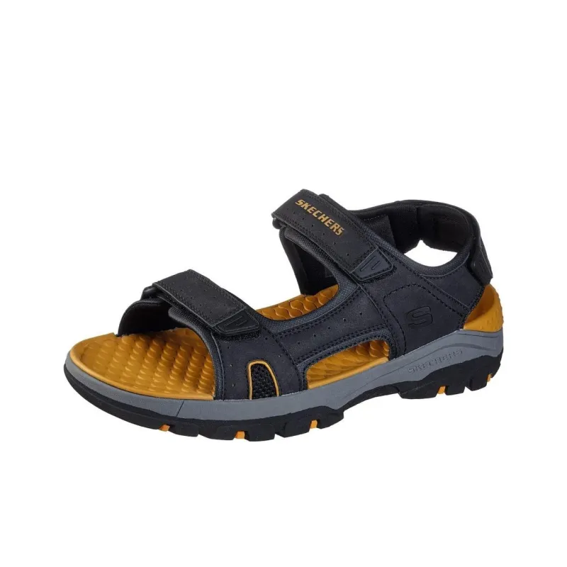 Skechers Relaxed Fit Beach Sandals Men's Black Yellow-1