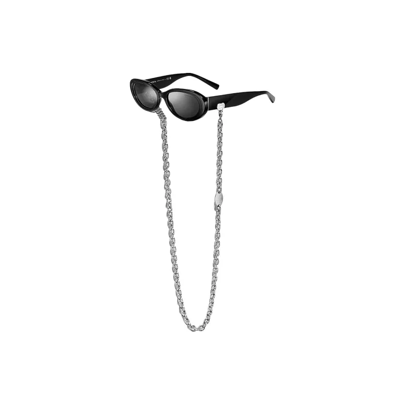 TIFFANY & CO. Acetate Oval Sunglasses Unisex Black-0