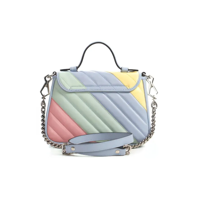 GUCCI Marmont Cow Leather Messenger Bag Chain Portable Crossbody Bag Shoulder Bag Mini Women's Multicolor-4