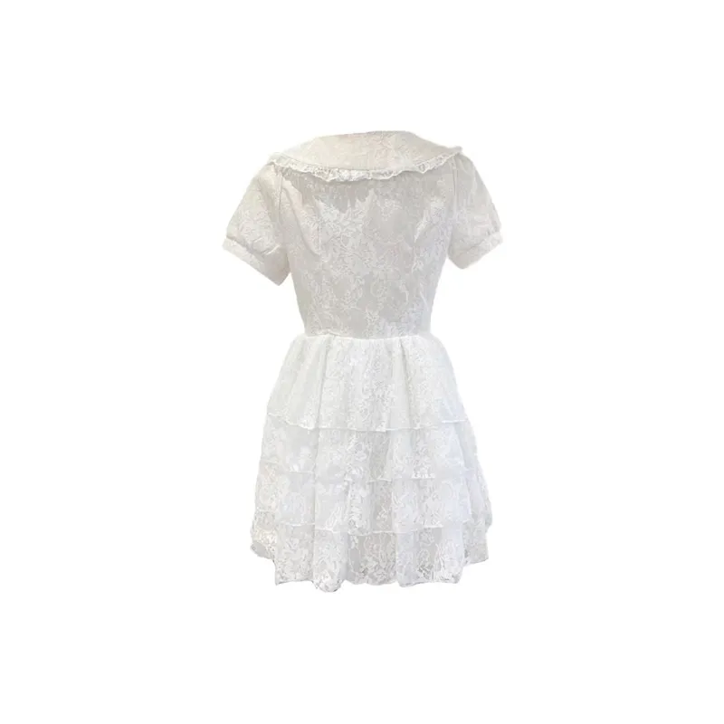 Incolore Short Sleeved Dresses Women's White-1