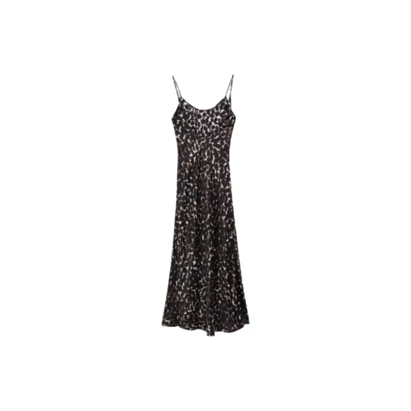 Massimo Dutti Slip Dresses Women's Brown-1