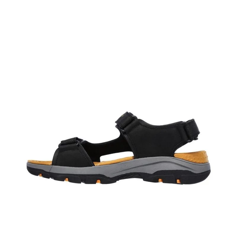 Skechers Relaxed Fit Beach Sandals Men's Black Yellow-0
