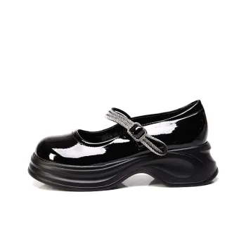 Bull charm Loafers Women's Black/Beige