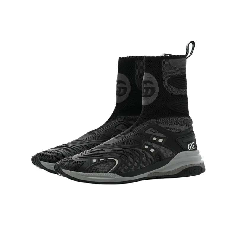 GUCCI Ultrapace R Mid 'Black Grey'-4