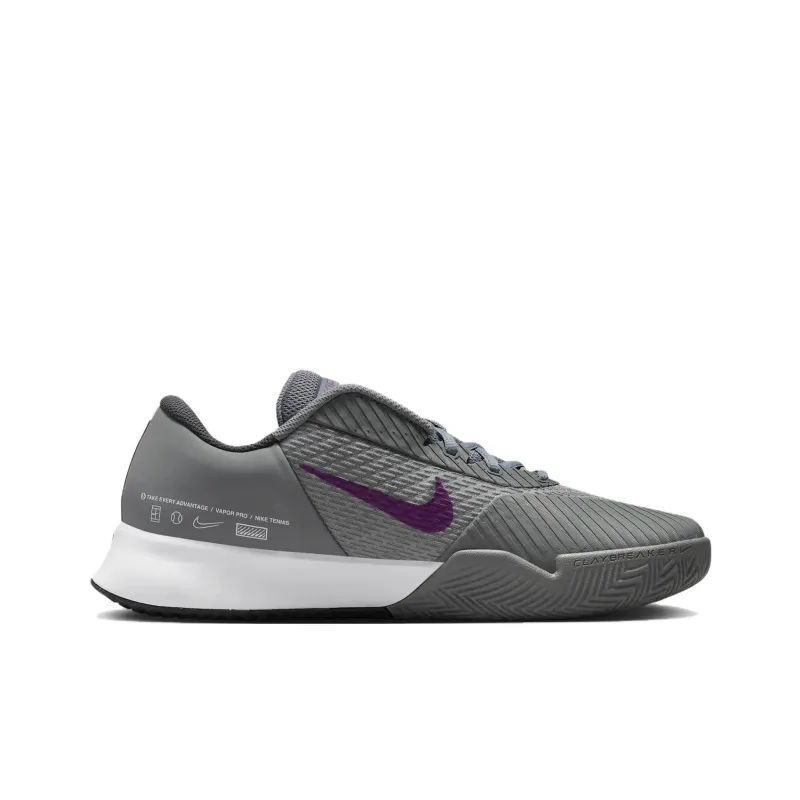 Nike Court Air Zoom Vapor Pro 2 Clay Smoke Grey Dark Smoke Grey Black Sangria-1