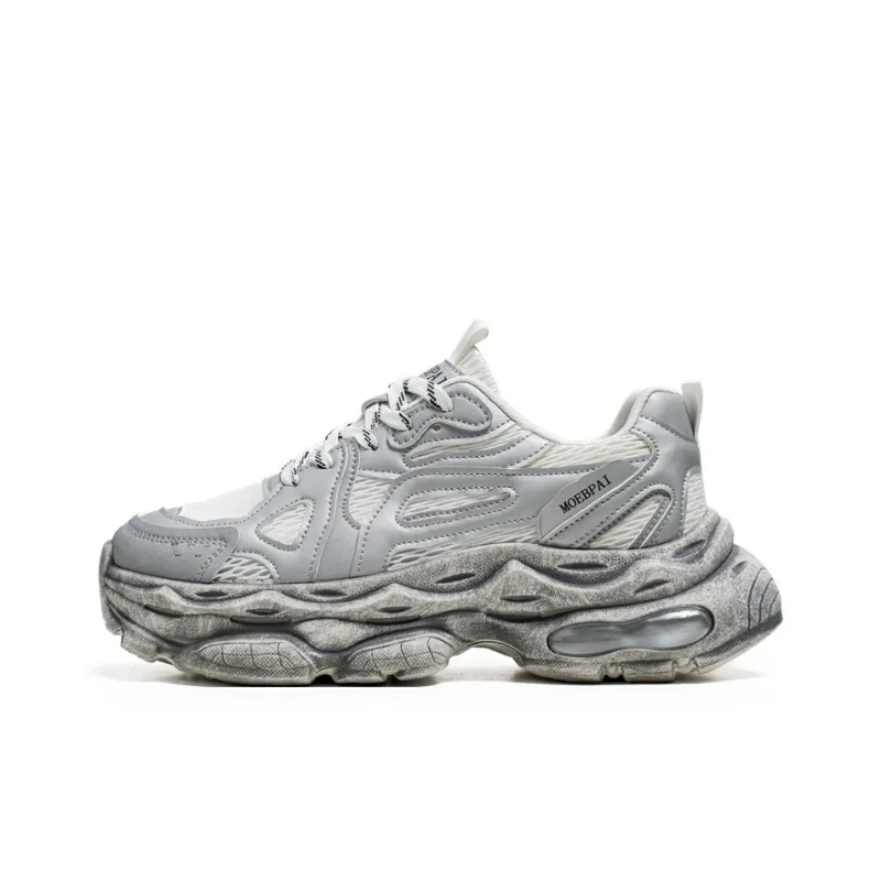 Meiretu Cushioning Coverage, Impact Resistant, Height Increasing Low Top Chunky Sneakers Men's-8