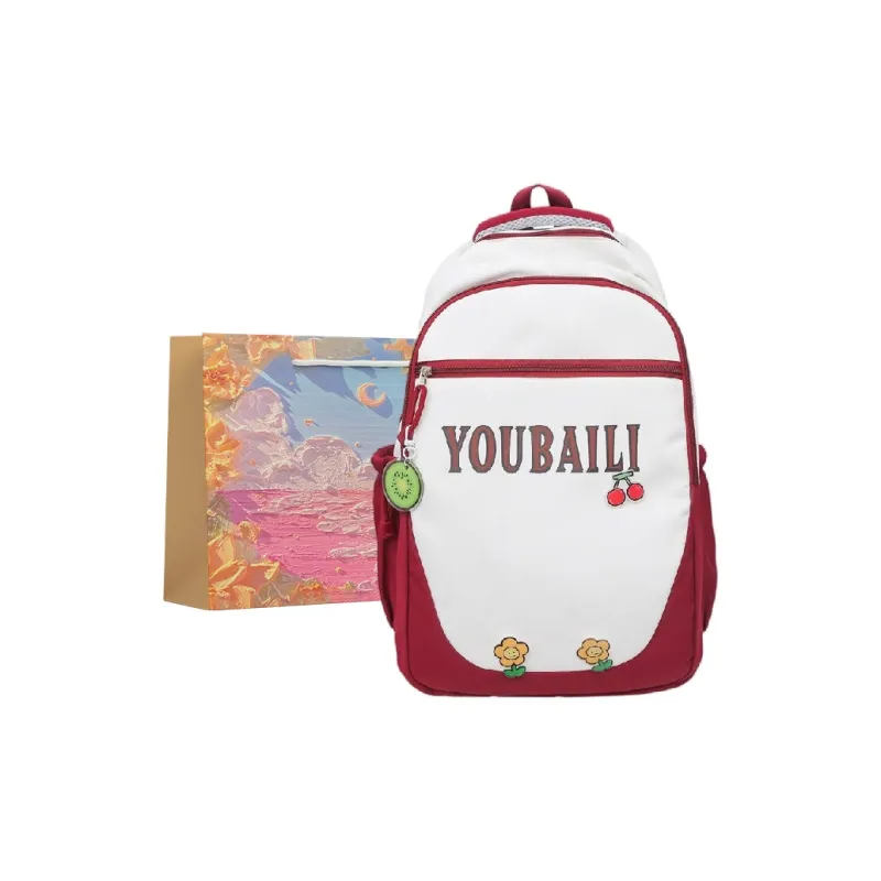 BRINCH Nylon Backpack Black/Red/Pink/Khaki/Green-1