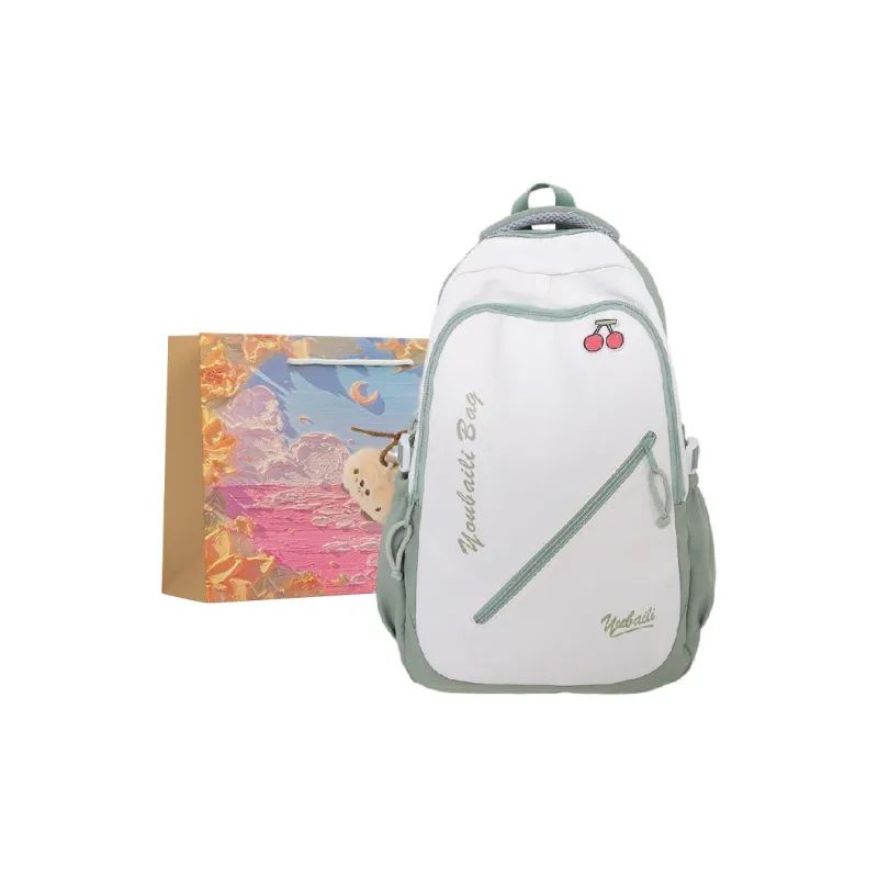 BRINCH Nylon Backpack Unisex Black/Green/Red/Pink/Gray-7