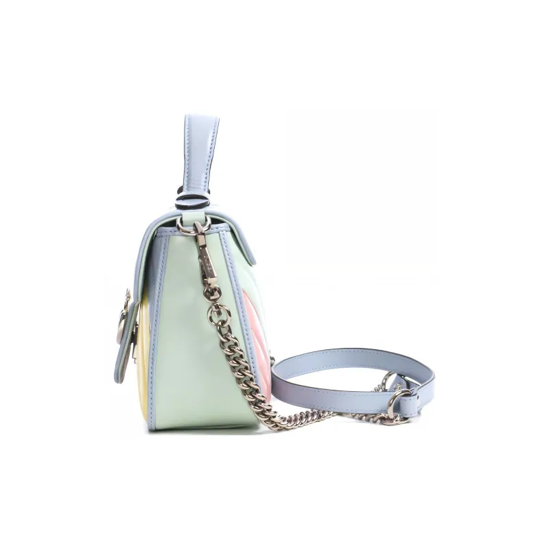 GUCCI Marmont Cow Leather Messenger Bag Chain Portable Crossbody Bag Shoulder Bag Mini Women's Multicolor-2