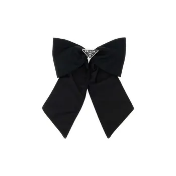 PRADA Recycled Nylon Hair Clips Women's Black