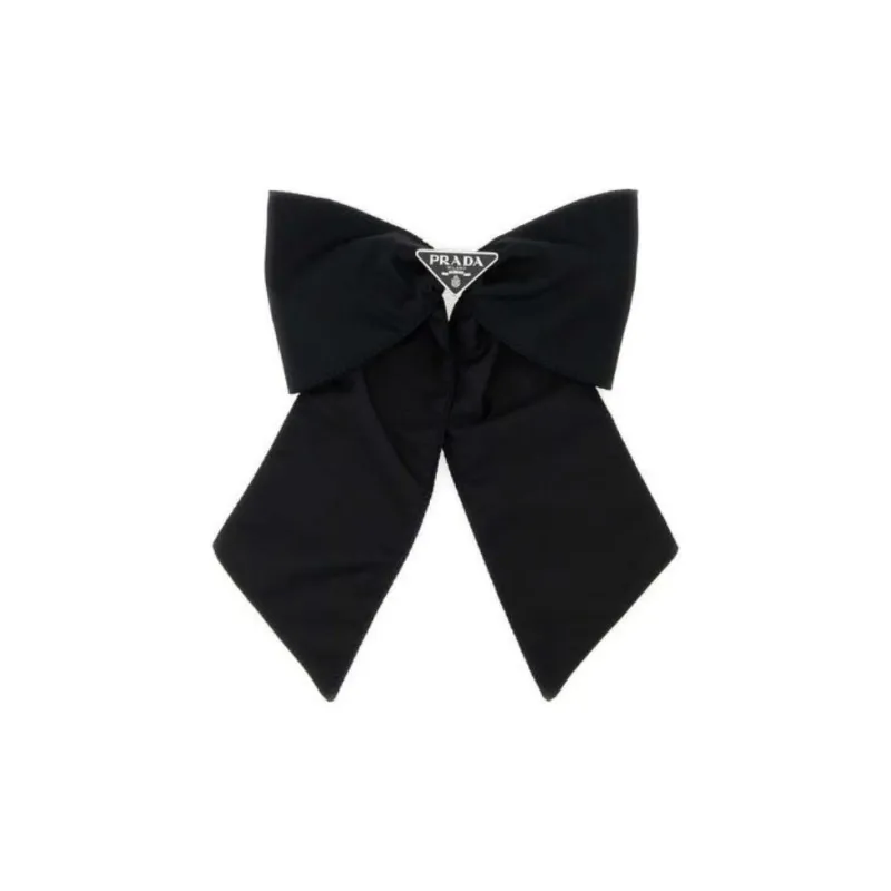 PRADA Recycled Nylon Hair Clips Women's Black-0