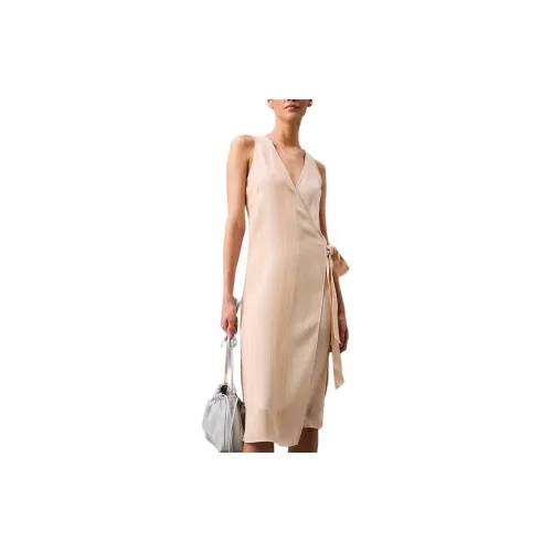 Calvin Klein Sleeveless Dresses Women's Antique White