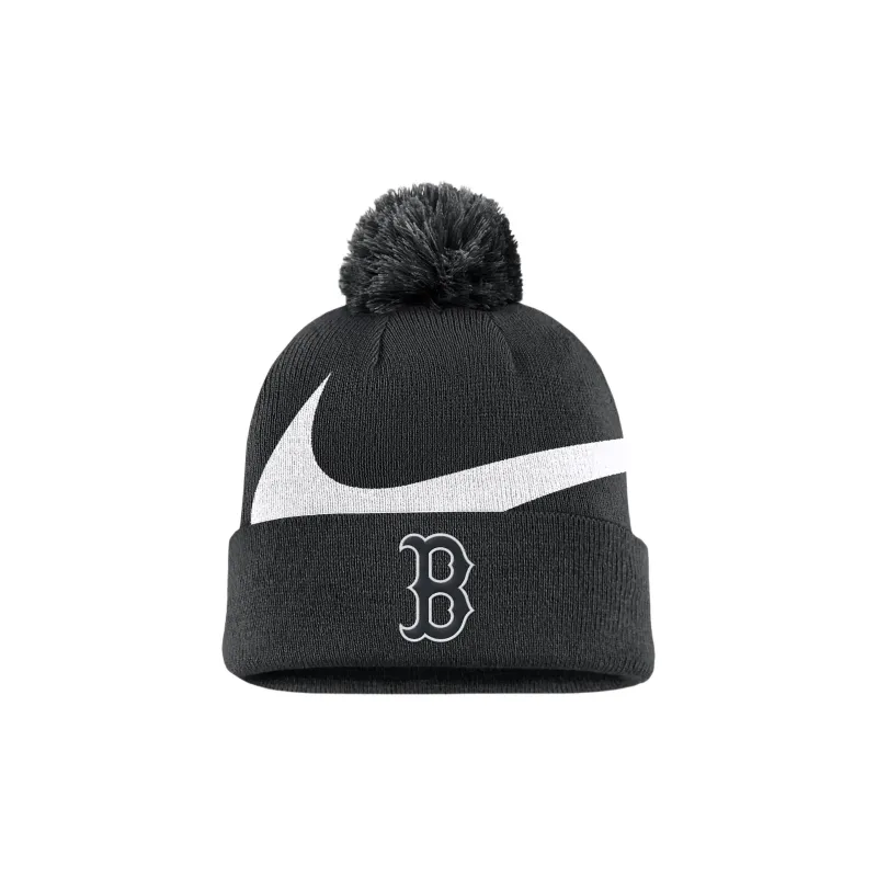 Nike Boston Red Sox Peak Men's Nike Mlb Cuffed Pom Beanie-0