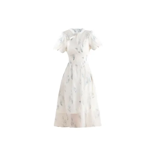 UNION REMOVE Short-Sleeved Dresses Women's Beige Apricot