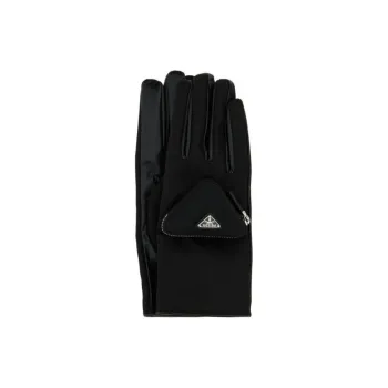 PRADA Triangle Logo Gloves