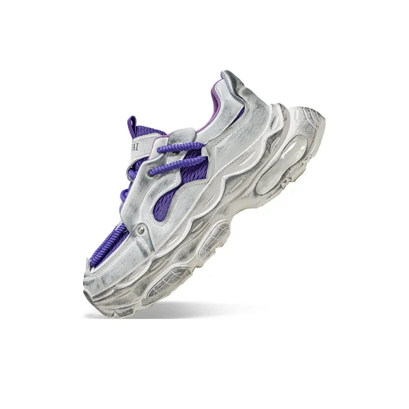Meiretu Cushioning Coverage, Impact Resistant, Height Increasing Low Top Chunky Sneakers Men's-47