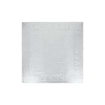 GIVENCHY Silk Silk Scarves Men's Gray