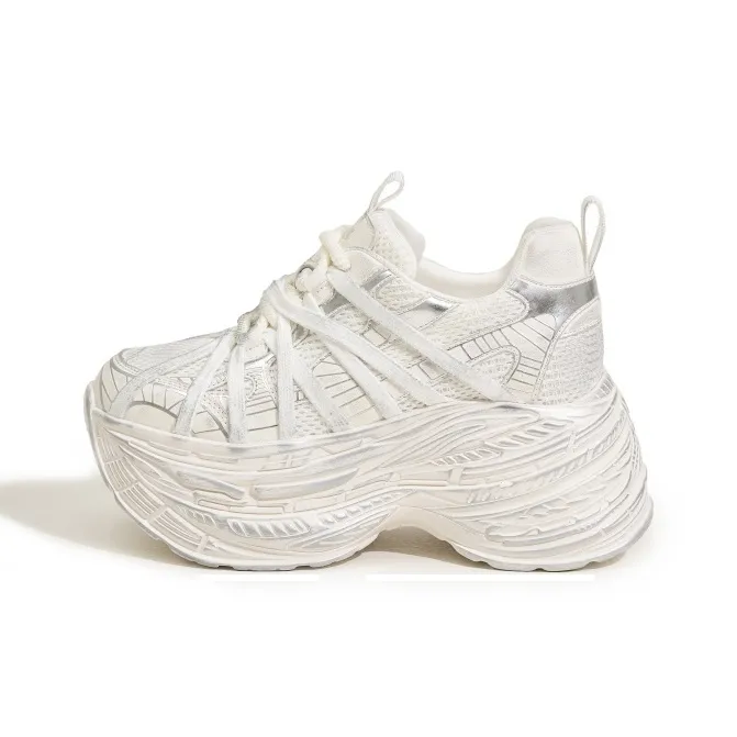 Milan Love Song Anti-Slip And Wear-Resistant Breathable Low-Top Chunky Sneakers Women's-5
