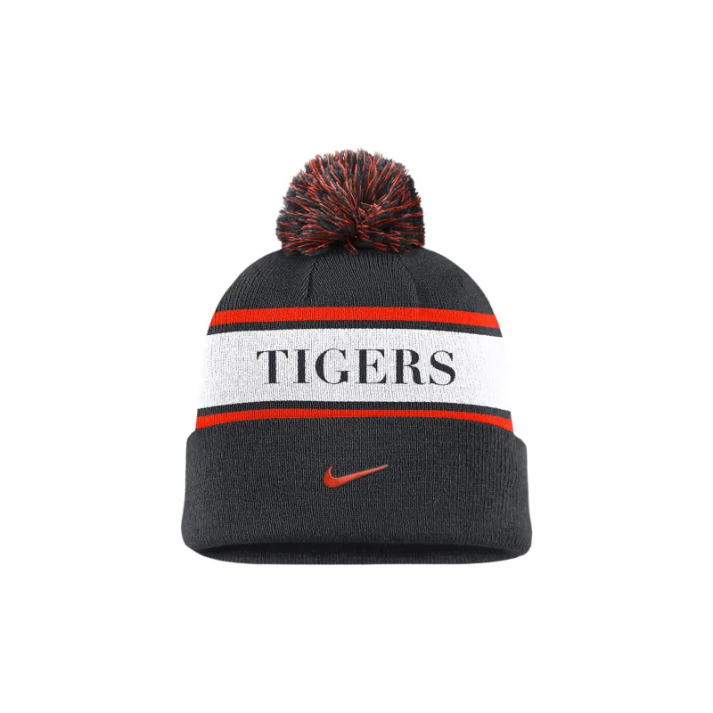 Nike Detroit Tigers Team Stripe Peak Men's Nike Mlb Cuffed Pom Beanie-1