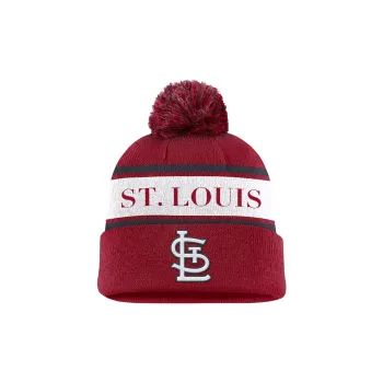 Nike St. Louis Cardinals Team Stripe Peak Men's Nike Mlb Cuffed Pom Beanie