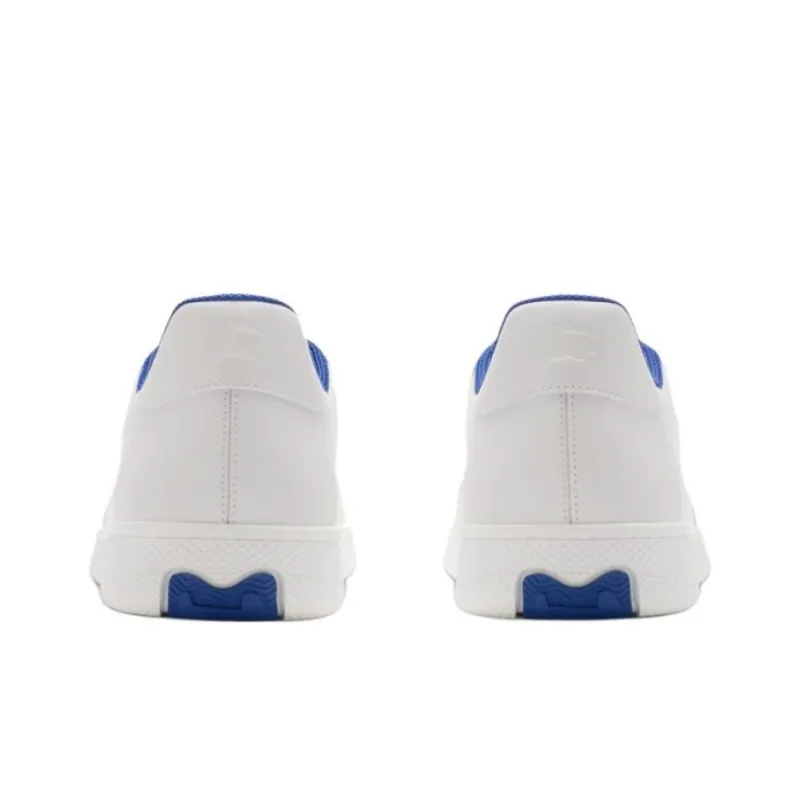 Burberry Terrace Low Top Skateboard Shoes Men's White Blue-3