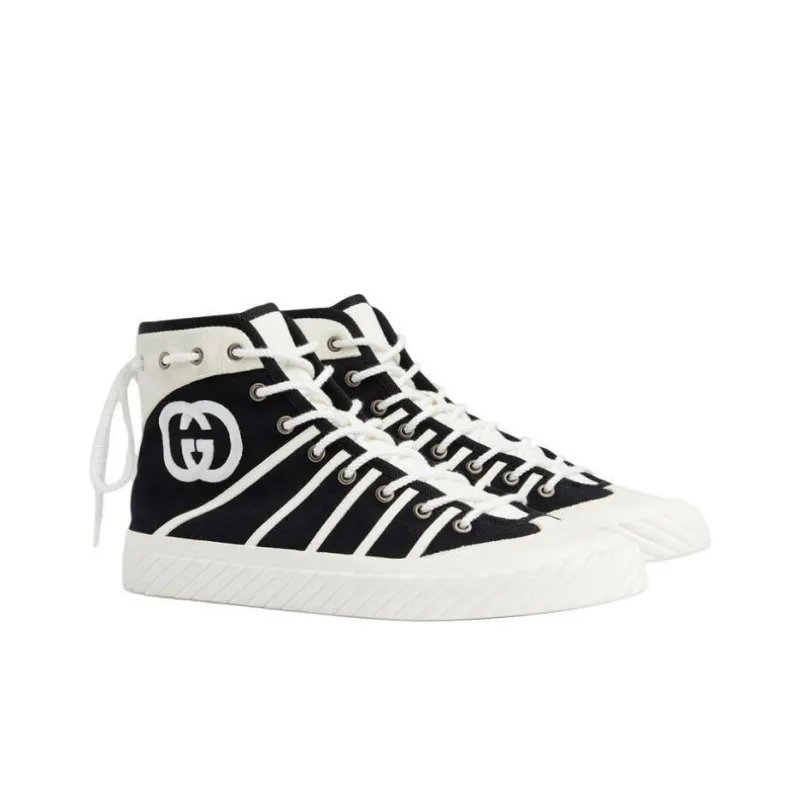 GUCCI Gg Tortuga High 'Black White'-2