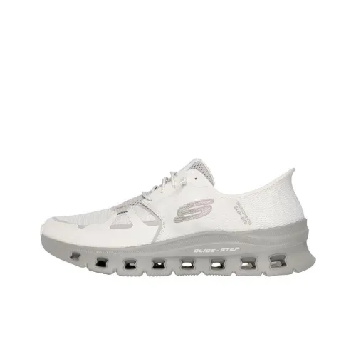 Skechers Glide Step Anti Slip Wear Resistant Low Top Casual Shoes Men's Ecru